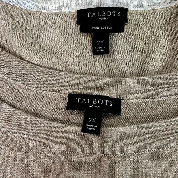 Talbots Gold Shimmer Twin Tank Sweater Set size 2X - Picture 7 of 10